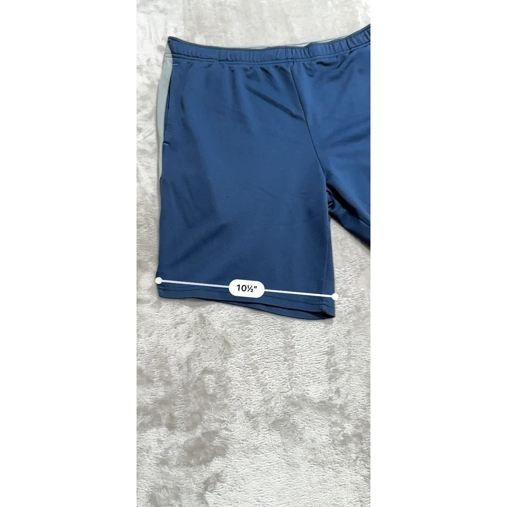 ALO Shorts Mens Size Medium Blue Gray Elastic Waist Missing Drawstring Pockets